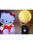 3'lü Set- Kelebek Kolye - Hello Kitty - 3D LED Küre Gece Lambası Bujiteri Hediye Sepeti 1