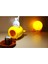 Tepe Lambalı Kalem Traşlı Sarı Uçak Masa Lambası ile 3 D LED Küre Sarı Gece Lambası 1