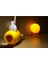 Tepe Lambalı Kalem Traşlı Sarı Uçak Masa Lambası ile 3 D LED Küre Sarı Gece Lambası 2