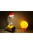 Tepe Lambalı Kalem Traşlı Sarı Uçak Masa Lambası ile 3 D LED Küre Sarı Gece Lambası 5