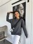Omzu Dikiş Detaylı Üç Iplik Şardonlu Uzun Oversize Sweatshirt 2