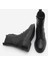 Kadın Hakiki Deri Postal Bot Bağcıklı Fermuarlı Kafle Siyah 8