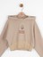 Kız Çocuk Pamuklu Orta Kalınlık Kapüşonlu Crop Sweatshirt 5
