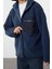 Tarz Oversize Dik Yaka Standart Kol Uzun Kalın Polar Fermuarlı Cepli Örme Sweatshirt 1