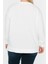 Büyük Beden Tarz Relaxed Bisiklet Yaka Düşük Kol Uzun Yırtmaç Detaylı Ince Örme Sweatshirt 5