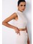 Çıt Çıt Detaylı Crop Bluz - Bej 4