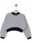 Kız Çocuk Pamuklu Çizgili Crop Sweatshirt 1