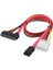 Sata data15pin to 7pin sata 4 pin molex IDE power uzatma kablosu 50cm 2