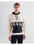 Erkek Krem Regular Fit Kapüşonlu Logolu Sweatshirt 2524341T.130 1