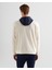 Erkek Krem Regular Fit Kapüşonlu Logolu Sweatshirt 2524341T.130 2