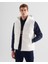 Erkek Krem Regular Fit Kapüşonlu Logolu Yelek 7124109T.113 1