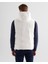 Erkek Krem Regular Fit Kapüşonlu Logolu Yelek 7124109T.113 2
