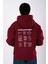 Coffee Party Relaxed Fit Hoodie Kadın - Bordo 2