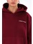 Coffee Party Relaxed Fit Hoodie Kadın - Bordo 3