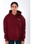 Coffee Party Relaxed Fit Hoodie Kadın - Bordo 4