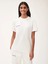 Beyaz Unisex Nature Concept Baskılı Oversize T-Shirt 1