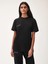 Siyah Unisex Nature Concept Baskılı Oversize T-Shirt 2