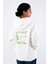 But First Matcha Relaxed Fit Hoodie Kadın - Ekru 4