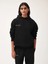 Siyah Unisex Kapüşonlu Nature Concept Baskılı Oversize Hoodie Sweatshirt 5