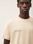 Krem Unisex Nature Concept Baskılı Oversize T-Shirt 1