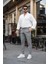 Slimfit Jogger Mevsimlik Gri Likralı Rahat Pantolon 3
