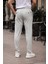 Erkek Açık Gri Jogger Kesim Bel Lastikli Esnek Likralı Silimfit Kumaş Pantolon 5