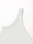 Asimetrik Yaka Kolsuz Tek Omuz Askılı Beyaz Renk Fitilli Crop Top Bluz 4