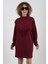Bordo Fırfırlı Cepli Tunik 4