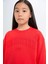 Kız Çocuk Kırmızı Bisiklet Yaka Baskılı Sweatshirt D6627A824AU 4