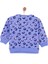 Basic Az Şardonlu Leopar Desenli Sweatshirt Kız Bebek 2