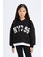 Kız Çocuk 2'li Takım Kapüşonlu Baskılı Sweatshirt İspanyol Paça Tayt D0725A824AU 4