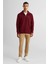 Erkek Bordo Regular Fit Yarım Fermuarlı Sweatshirt 1