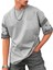 Erkek Duman Gri Kol Desenli Oversize T-Shirt 1