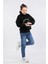 Degaje Yaka 3 Ip Kışlık Erkek Çocuk Kalın Sweatshirt Lacivert MRN7021 1