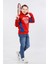Kapüşonlu 3 Ip Kışlık Erkek Çocuk Baskılı Kalın Sweatshirt Kırmızı MRN7014 1
