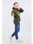 Degaje Yaka 3 Ip Kışlık Erkek Çocuk Kalın Sweatshirt Haki MRN7022 2