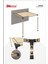 Sarar Duvardan Tek Bölümlü Hazır Ahşap Pergola Seti 85 x 85 mm Ahşaplar ve Tente Dahil 5