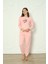 Fwn 4006 Interlok Kışlık Bulut Desenli Kadın Pijama Takımı 2