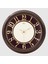 1963-EK Duvar Saati Kahverengi Ahşap Görünüm Içi Bordo Çerçeve 46CM Kabartma Rak 1