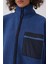 Kadın Lacivert Cep Detaylı Fermuarlı Oversize Peluş Sweatshirt HZL25W-FRY1554461 4