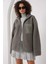 Kadın Antrasit Cep Detaylı Fermuarlı Oversize Peluş Sweatshirt HZL25W-FRY1554461 1