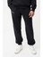 Beli Lastikli Paçası Lastikli Pamuklu Nefes Alan Nature Concept Regular Fit Jogger Siyah Eşofman Altı 1