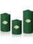 3 Lü Yeşil Set Mum Çap :6 cm 1