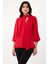 Humberto Şal Yaka Bluz Kırmızı 1