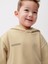 Bej Unisex Çocuk Kapüşonlu Nature Concept Baskılı Oversize Sweatshirt Hoodie 1