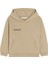 Bej Unisex Çocuk Kapüşonlu Nature Concept Baskılı Oversize Sweatshirt Hoodie 5