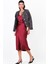 Dunaway Astarsız Saten Etek BORDO 4