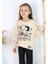 Snoopy Basılı,3 Iplik ,şardonsuz Kız Çocuk Sweatshirt 1