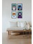 Kediler Mdf Tablo 4'lü Set - Çerçeve Görünümlü 1