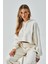 Kadın Ekru Oys Modal Kapüşonlu Sweatshirt ve Beli Lastikli Pantolon Alt/üst Takım 28031 3